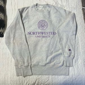 Northwestern Champion Reverse Weave Sweatshirt Size Small